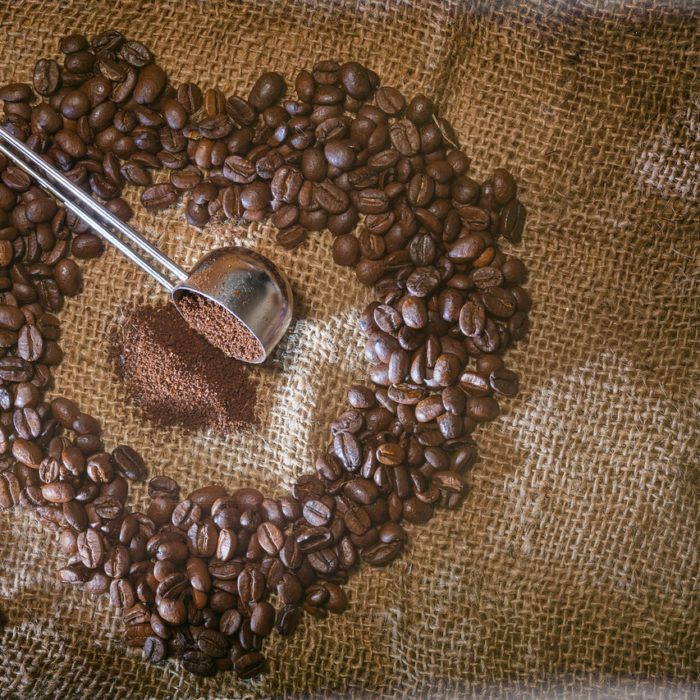 coffee ground heart