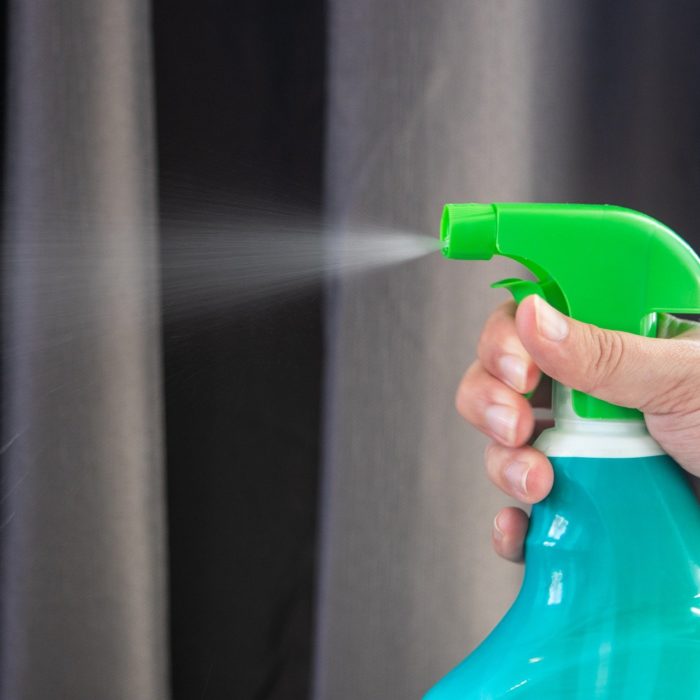 blue spray bottle